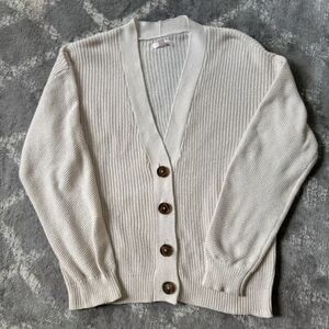 Women's Cream Cardigan Sweater
